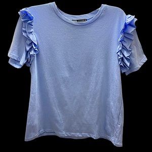 ZARA ruffle sleeve top